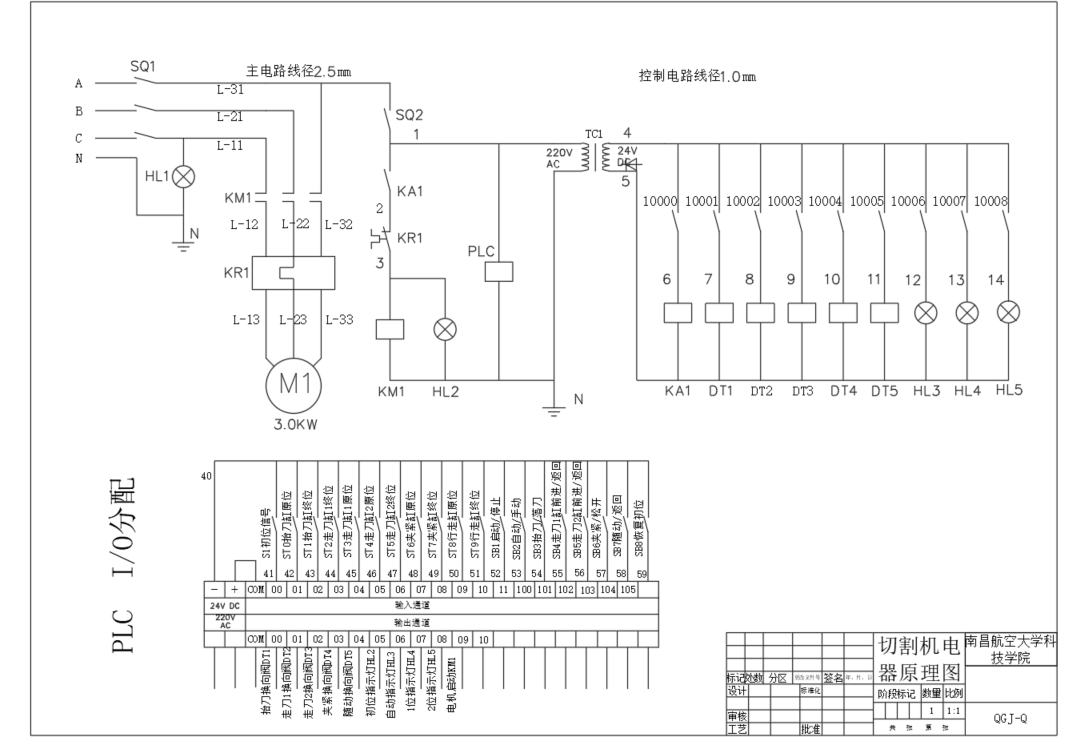 PLC控制得气动随动铸棒线切割机设计含SW三维图==1193976==500