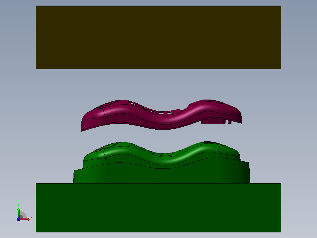 SolidWorks开模仿形前视图