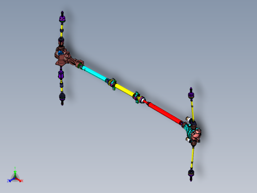 四驱传动轴系统模型801328