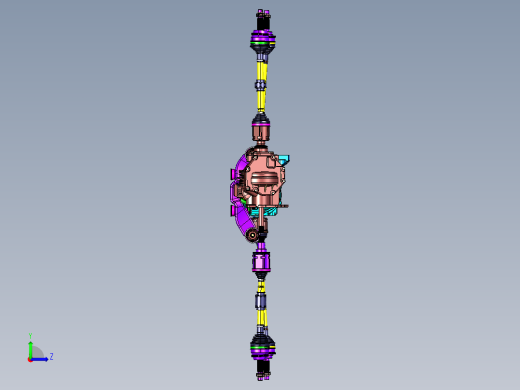 四驱传动轴系统模型801328左视缩略图