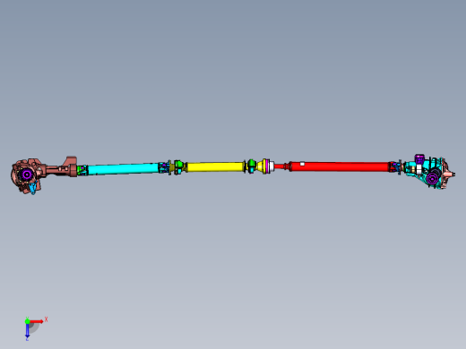 四驱传动轴系统模型801328俯视缩略图