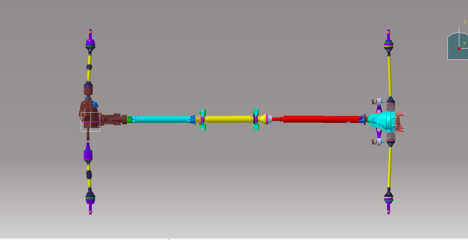 四驱传动轴系统模型801328