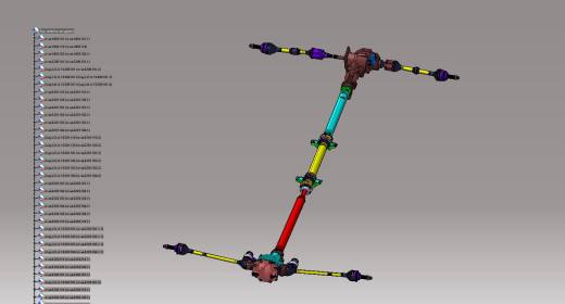 四驱传动轴系统模型801328缩略图