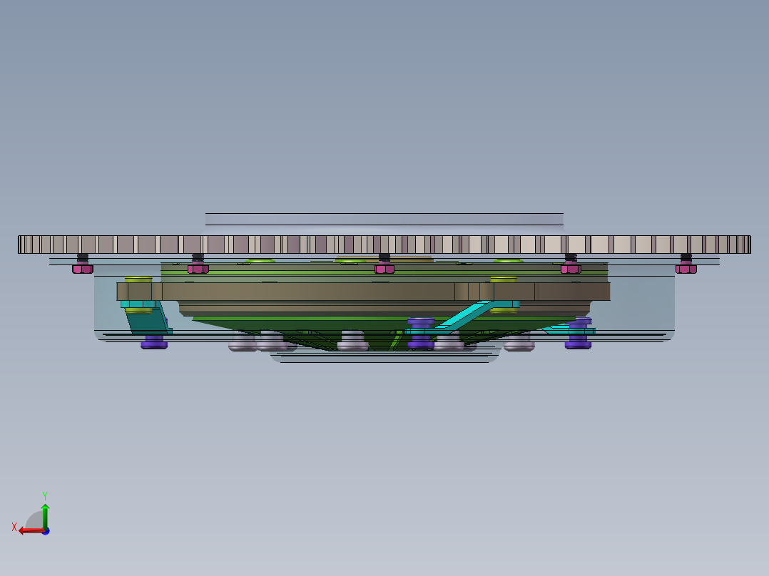 汽车膜片弹簧离合器后视图