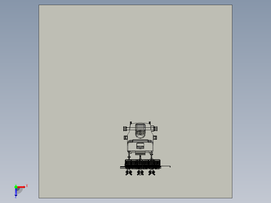 全自动插秧机俯视图