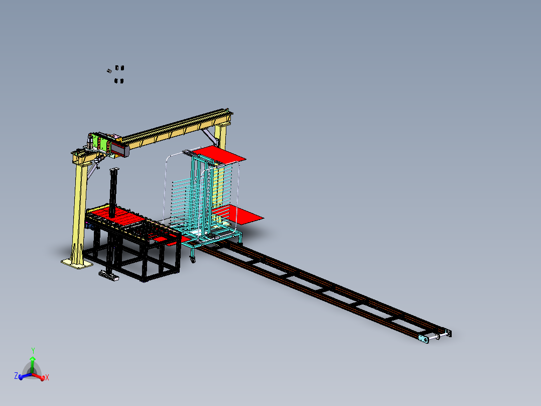 多种玻璃面板下料桁架sw16