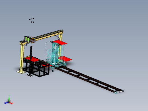多种玻璃面板下料桁架sw16