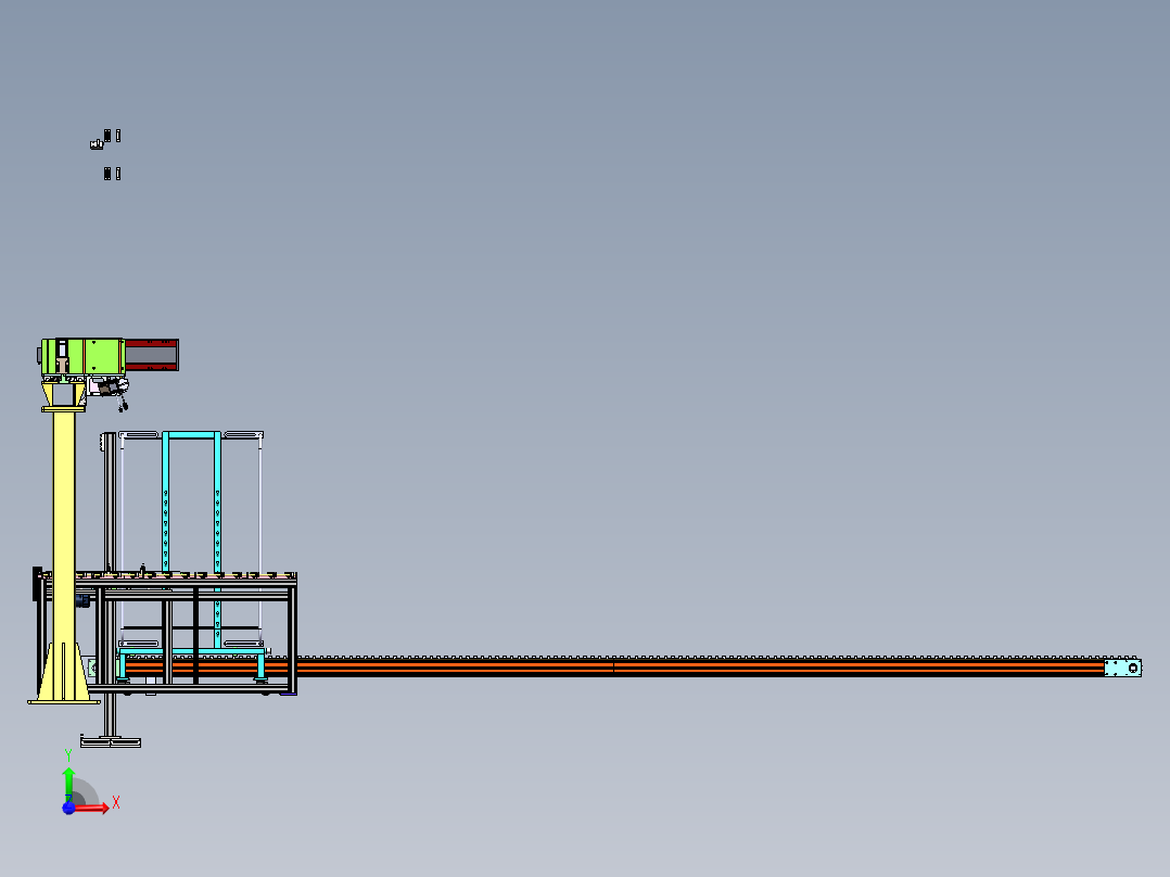 多种玻璃面板下料桁架sw16前视图