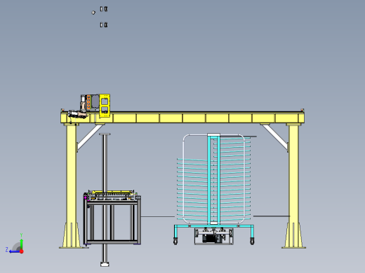 多种玻璃面板下料桁架sw16右视缩略图