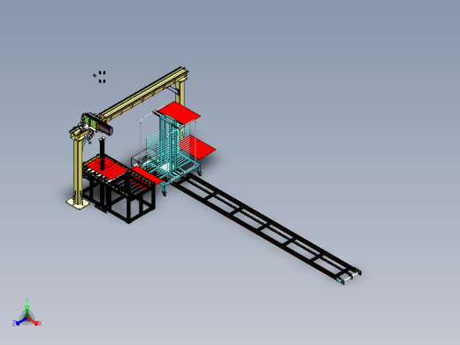 多种玻璃面板下料桁架sw16正等轴测缩略图
