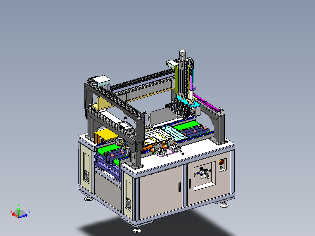三头距离自动调整液晶背板点胶机sw20可编辑