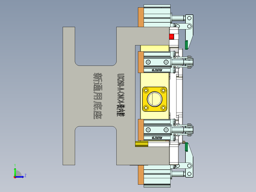 UX260-A-笔记本CNC工装夹具三维模型CNC4-20200310左视图