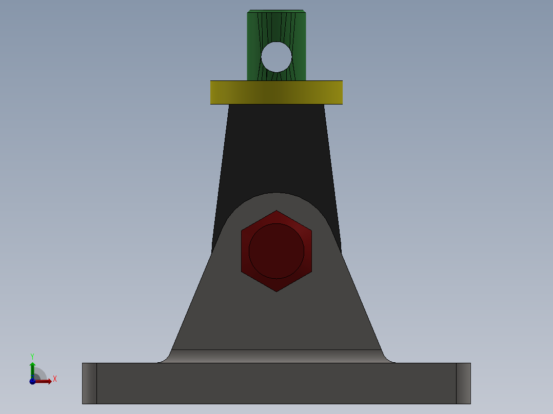 车床千斤顶前视图