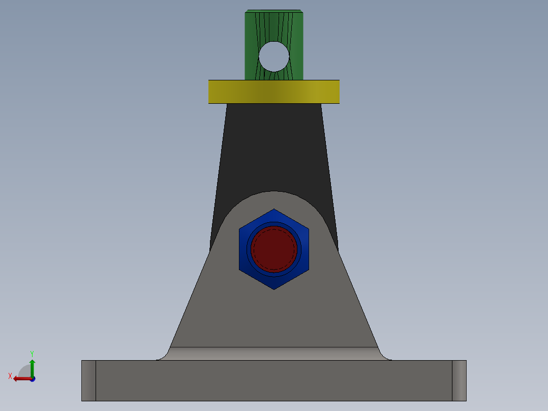 车床千斤顶后视图