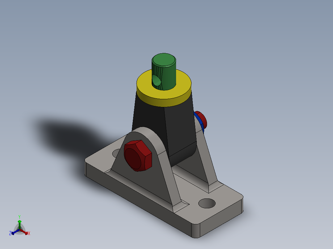 车床千斤顶正等轴测图