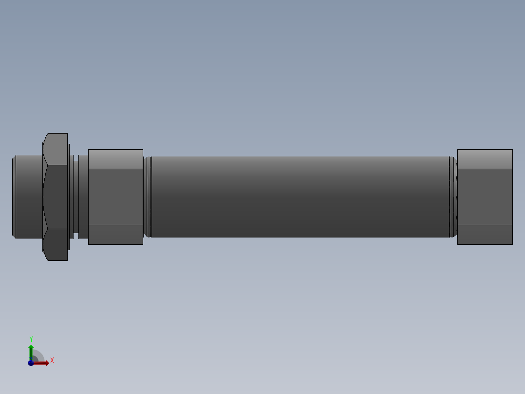 标准气缸 亚德客 MI20x50SU-缸体前视图