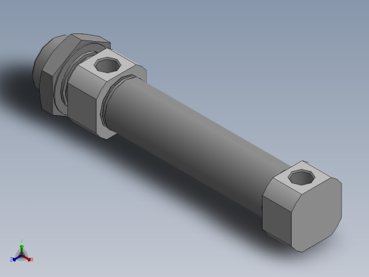 标准气缸 亚德客 MI20x50SU-缸体正等轴测缩略图
