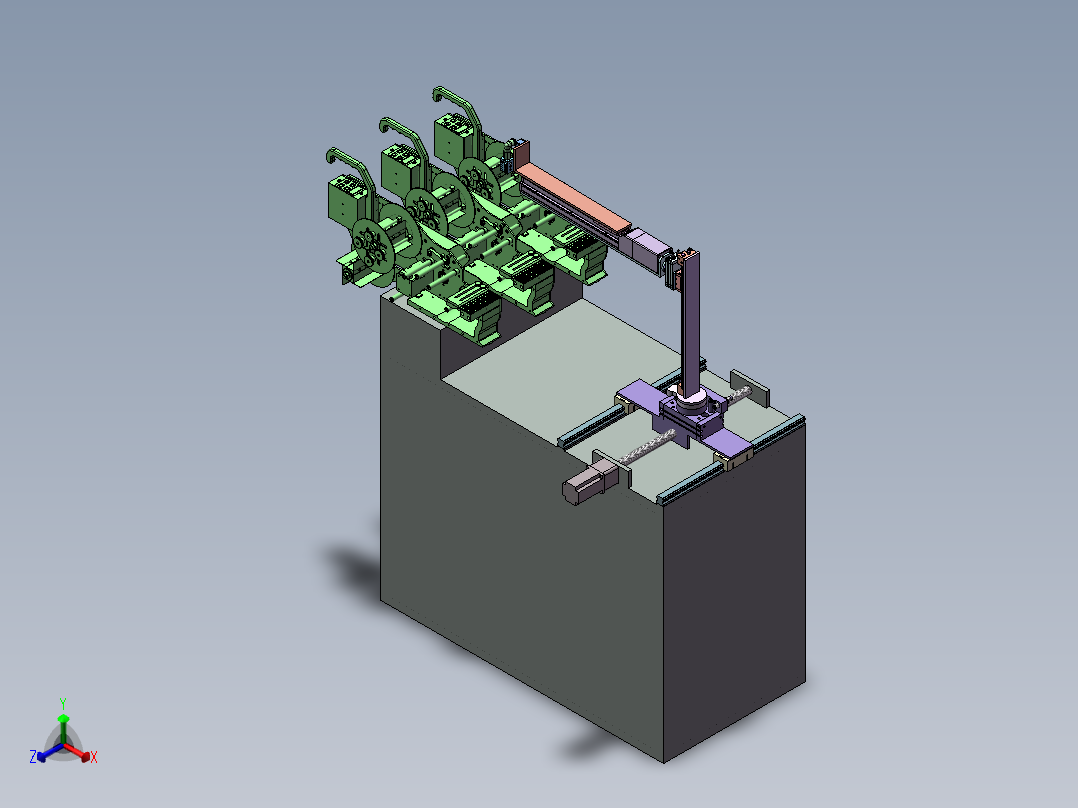 BD-3160 3C 内存主板自动摆盘组装机正等轴测图