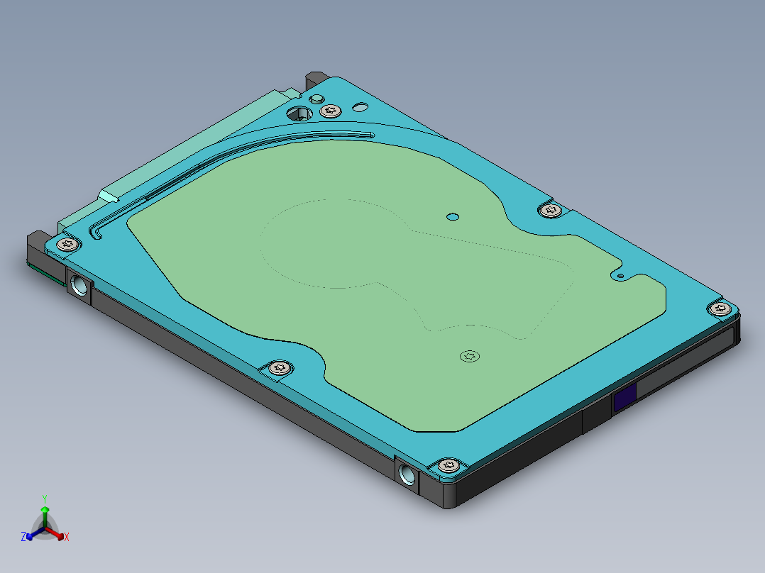 硬盘(13)正等轴测图