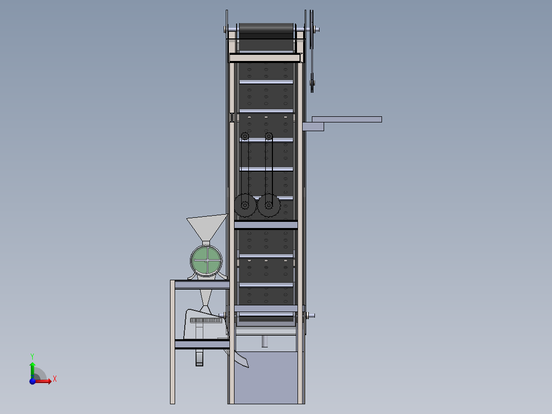 A2004076-生芭蕉转化为芭蕉粉机器前视图