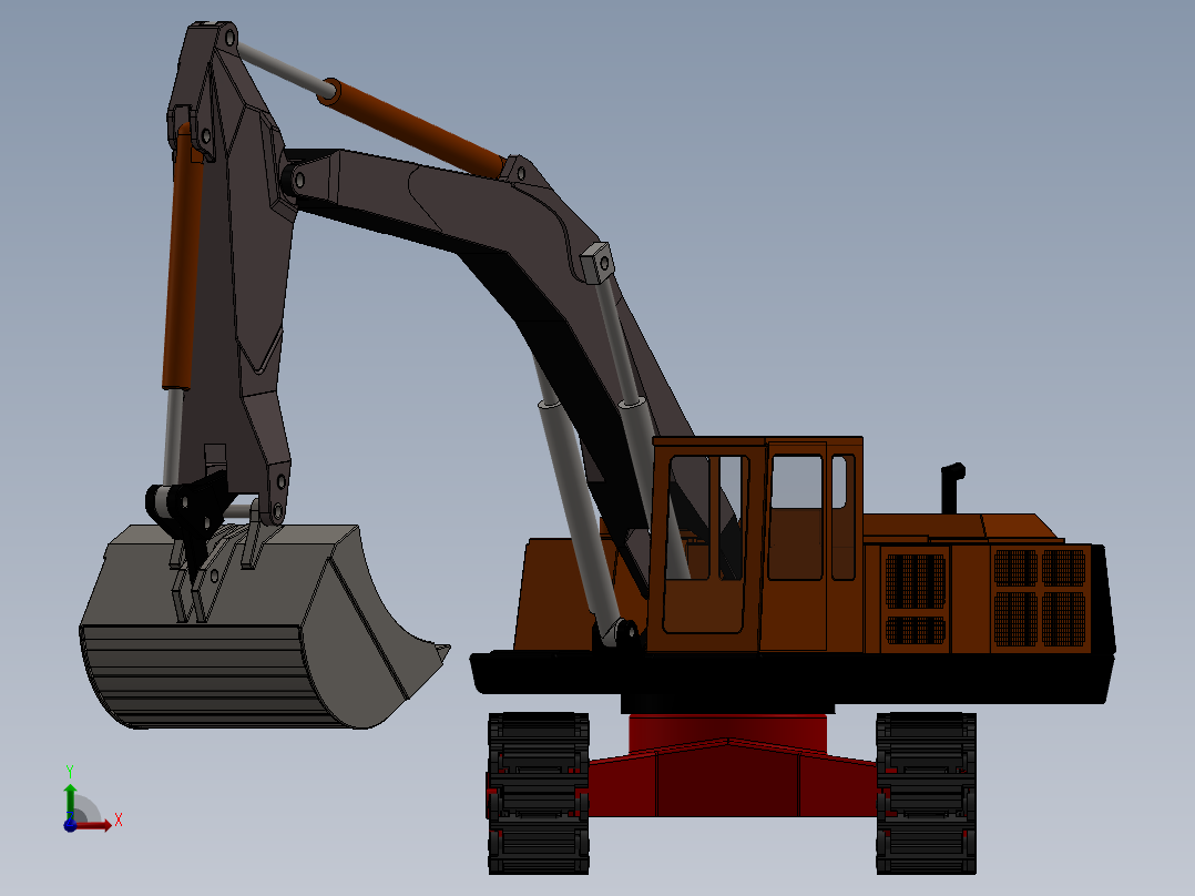 挖掘机、推土机(19)前视图