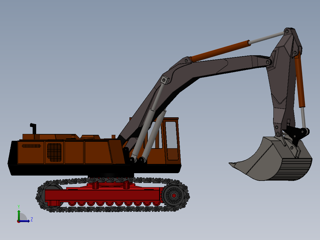 挖掘机、推土机(19)左视图