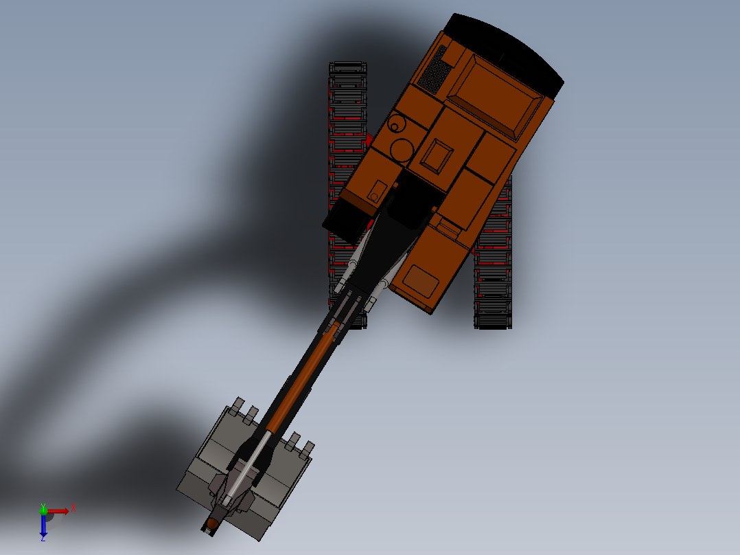 挖掘机、推土机(19)俯视图