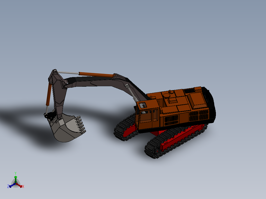 挖掘机、推土机(19)正等轴测图