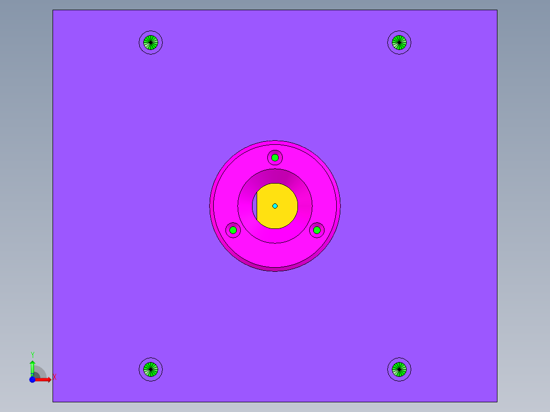 注塑模具、模具(68)前视图