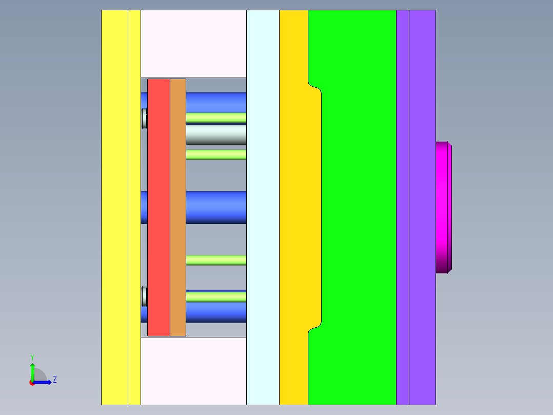 注塑模具、模具(68)左视图