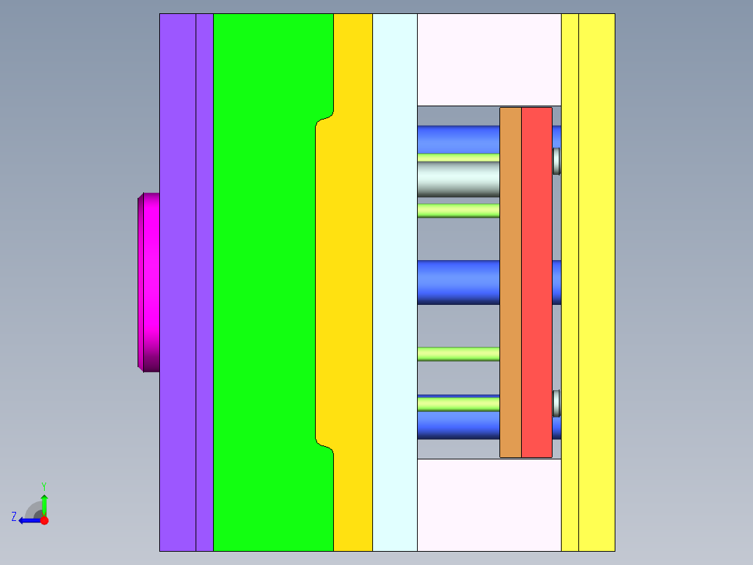 注塑模具、模具(68)右视图