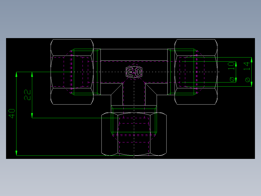 PARKER管接头EO Union tee T14SCF_front