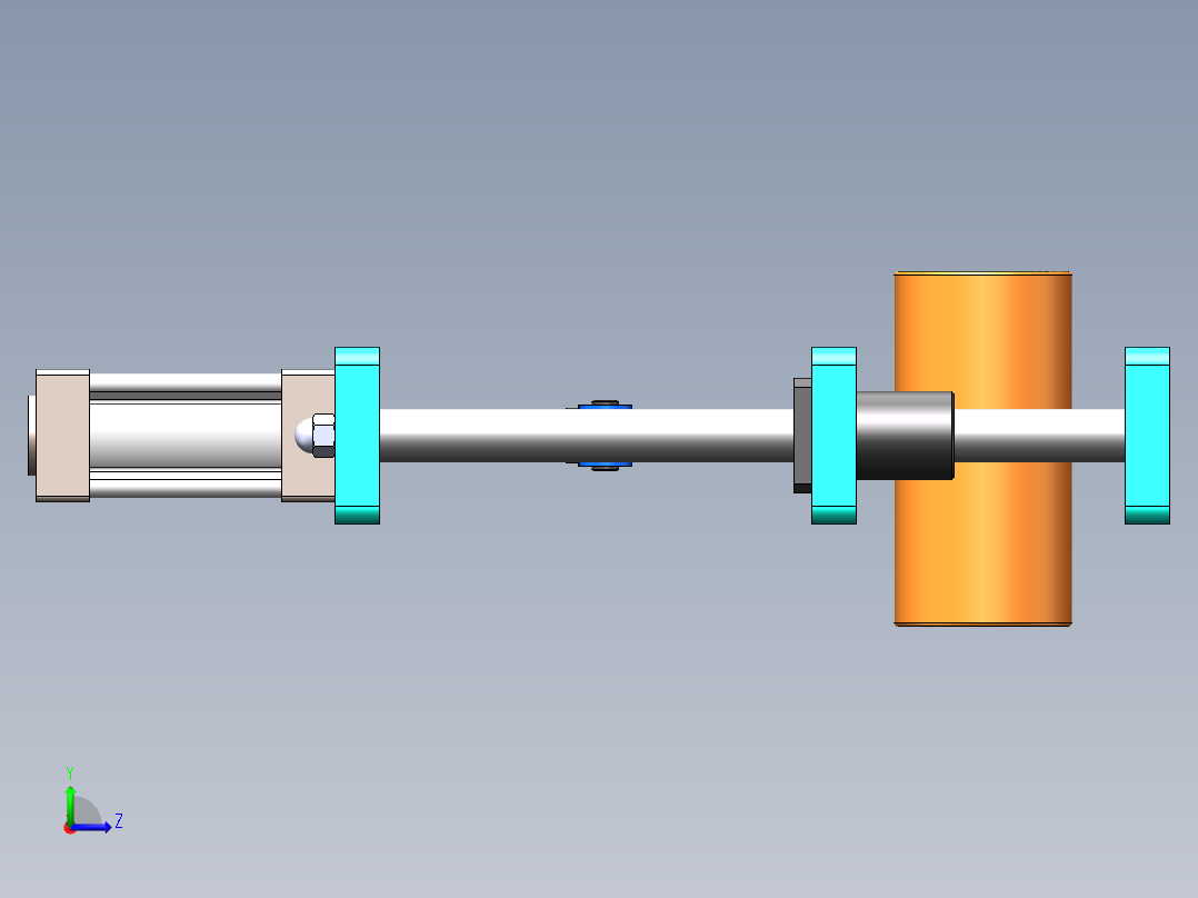 连杆夹紧机构左视图
