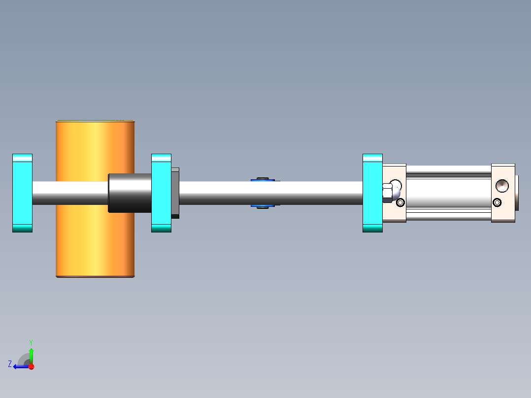 连杆夹紧机构右视图