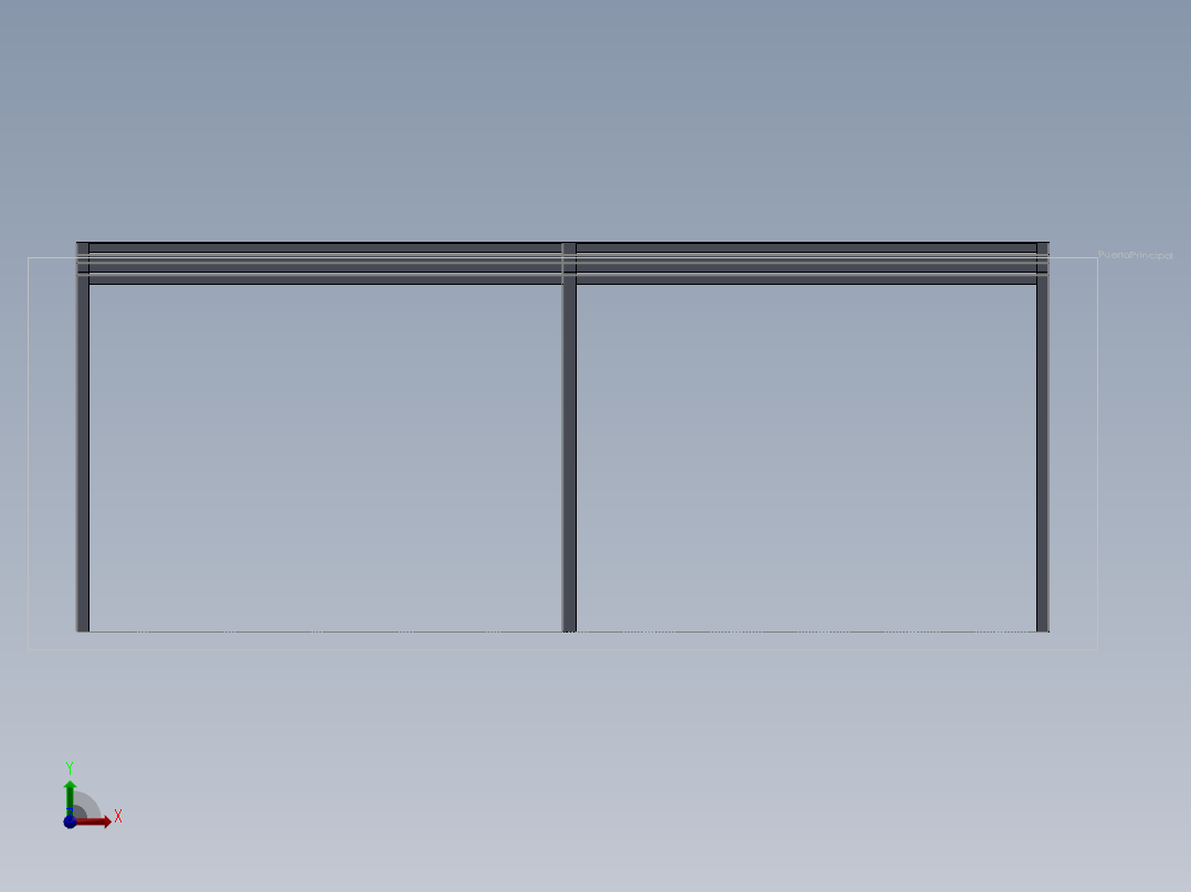 金属结构前视图