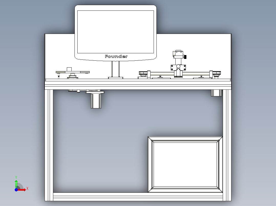 摄像头检测平面度设备（平面度检测机）前视图