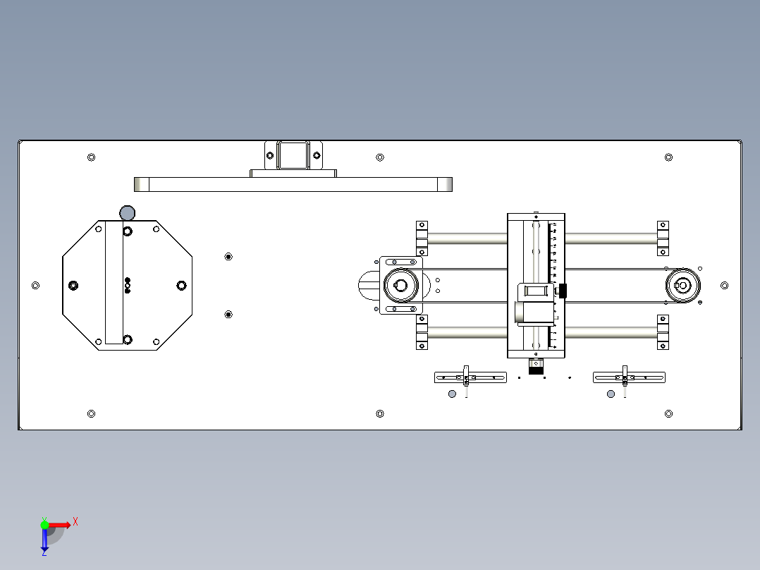 摄像头检测平面度设备（平面度检测机）俯视图
