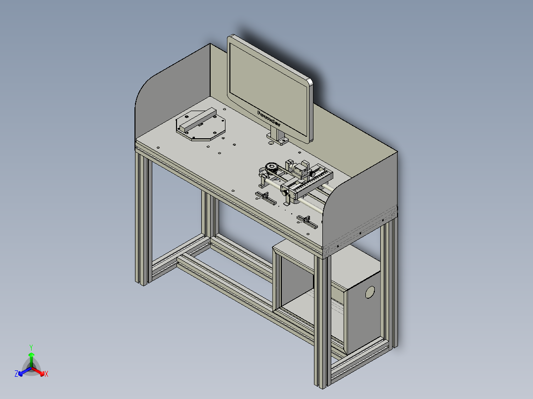 摄像头检测平面度设备（平面度检测机）正等轴测图