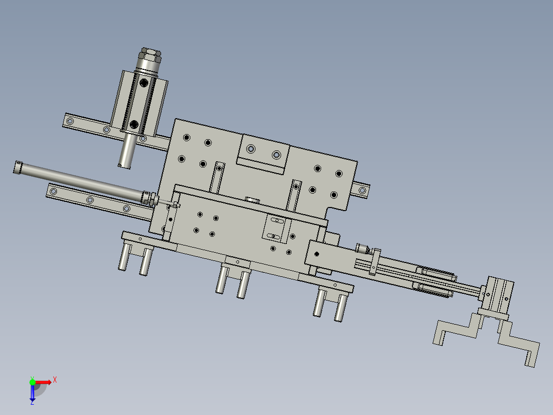 反面推料机构1俯视图