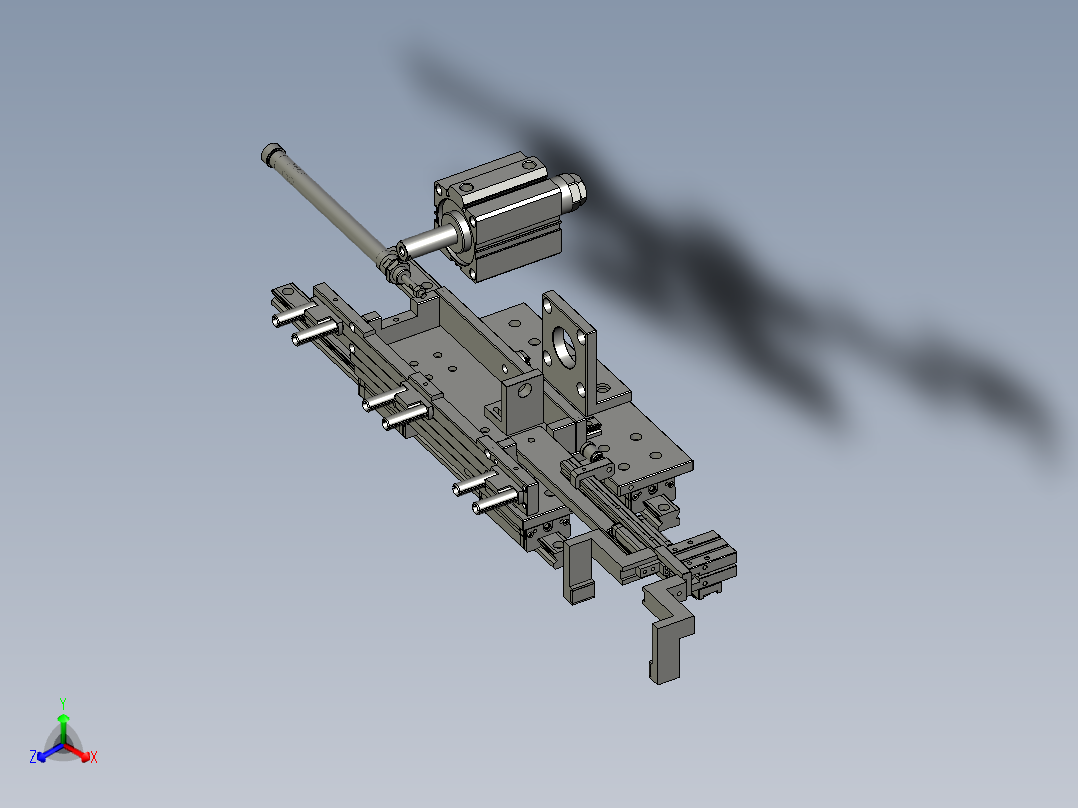 反面推料机构1正等轴测图