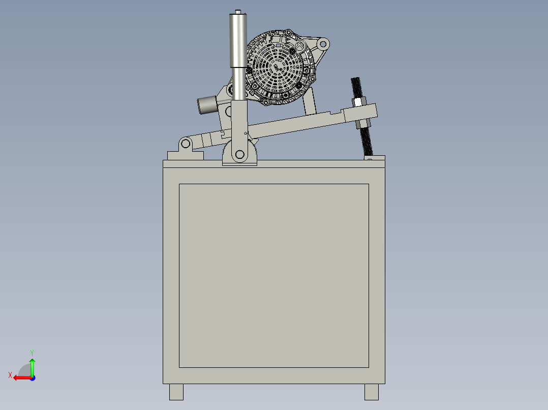 电机安装调节座后视图