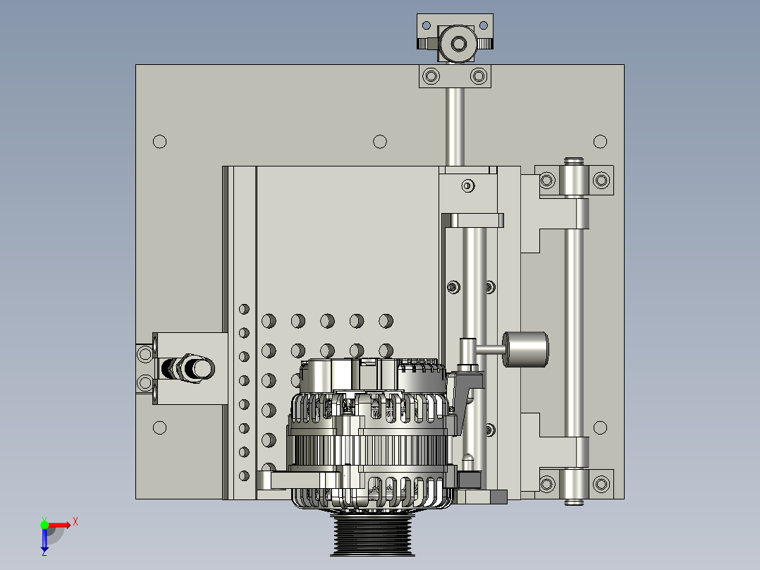 电机安装调节座俯视图