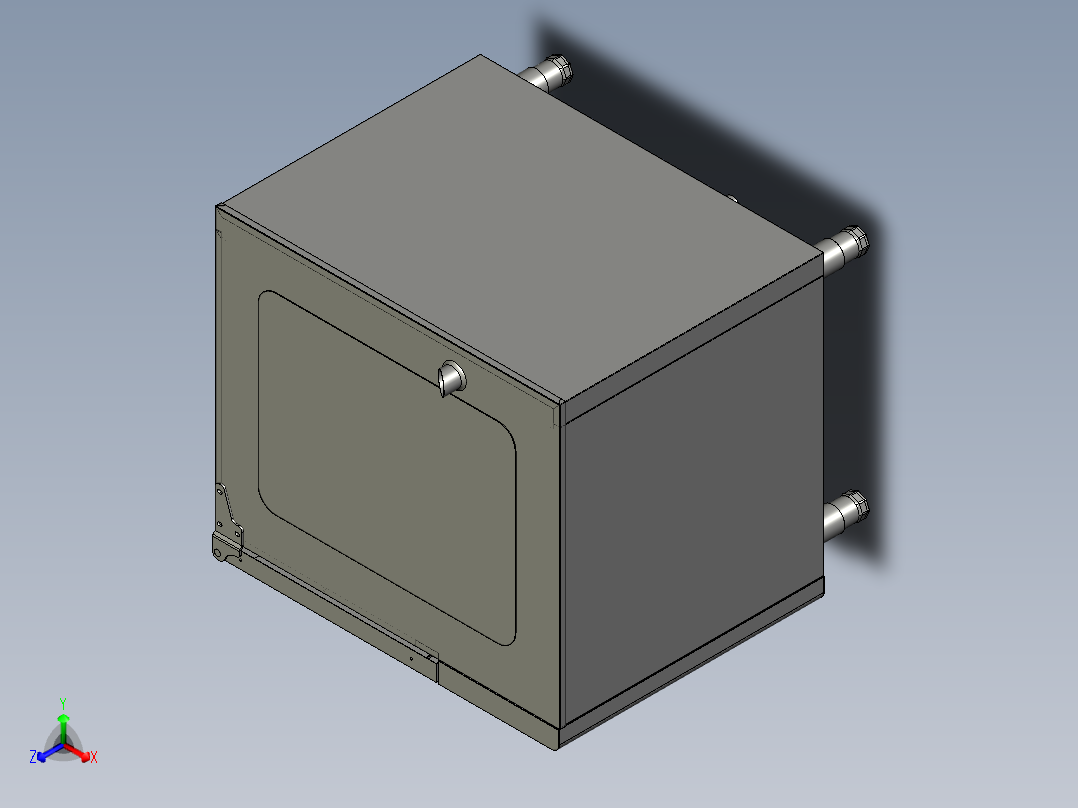 大烤箱蒸烤一体式正等轴测图