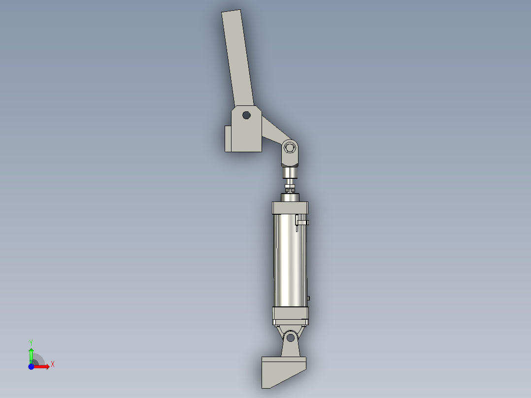 防坠气缸组件-A前视图
