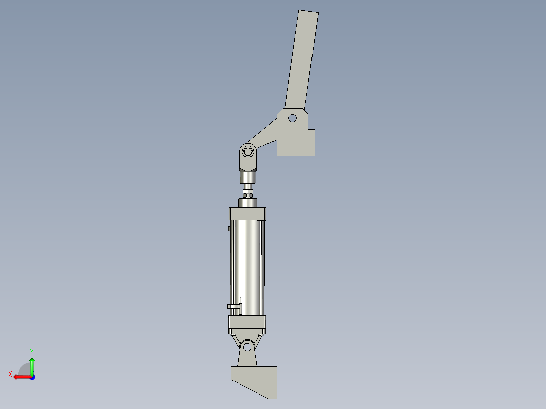 防坠气缸组件-A后视图