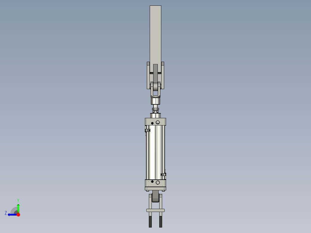 防坠气缸组件-A右视图