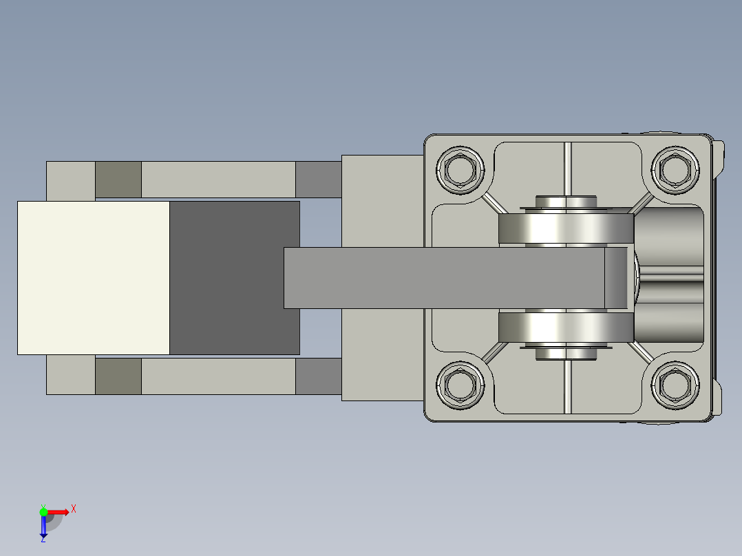 防坠气缸组件-A俯视图