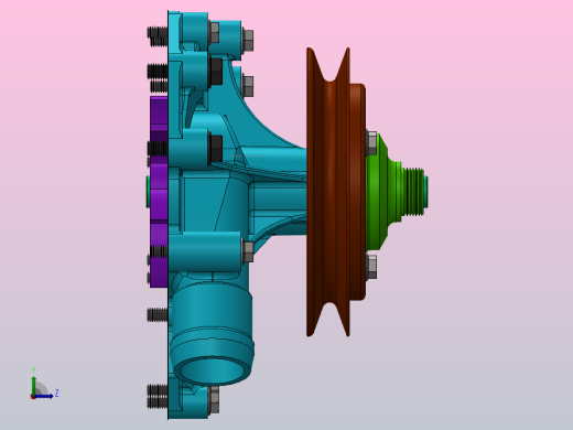 罗孚V8别克215水泵总成左视缩略图