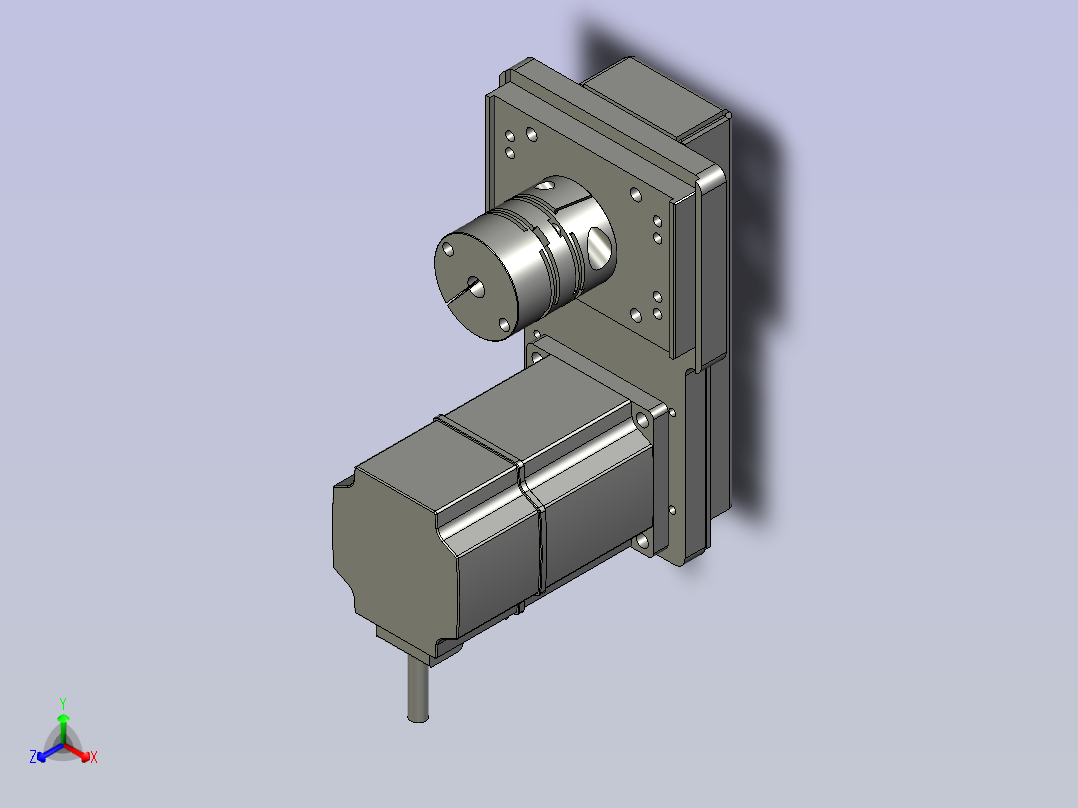 M077-KK86-带联轴器反折马达组主视图