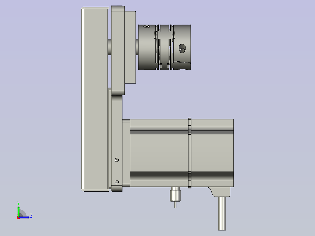 M077-KK86-带联轴器反折马达组左视图
